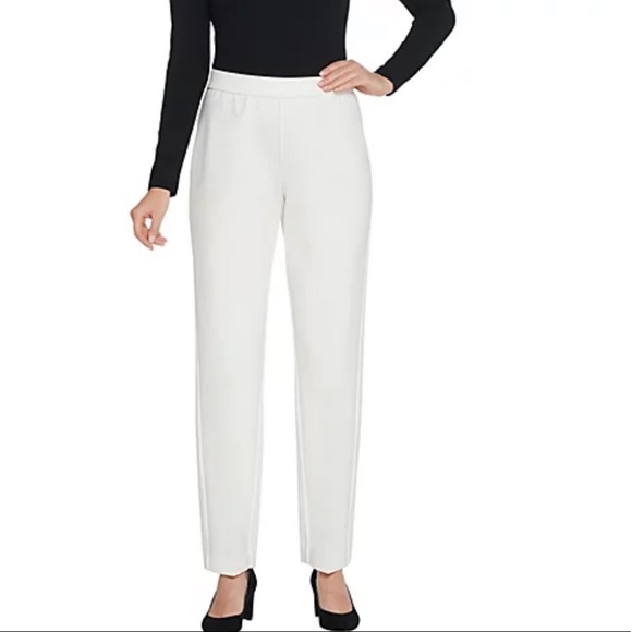 Susan Graver Pants - NEW Susan Graver 14 white classic office pants straight leg plus size